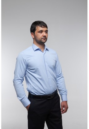 Рубашка мужская Stefano Nardiego Slim fit, светло-голубая