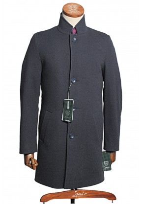Пальто мужское "Базилио" серый стойка slim