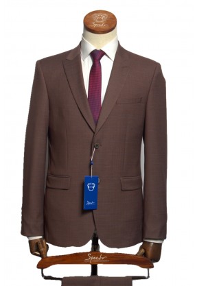Мужской костюм "Босс" коричневый двойка slim fit