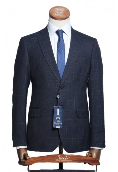 Мужской костюм "Дукат" синий двойка slim fit