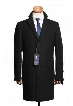Пальто мужское "Фистер" черный slim