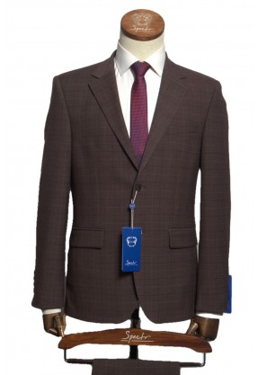Мужской костюм "Касар" коричневый двойка slim fit