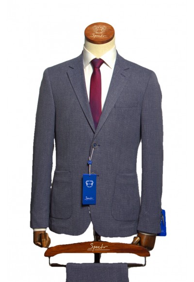 Мужской костюм "Томас" синий двойка slim fit